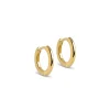 Enamel - Chunky Classic Hoops (10mm) in vergoldetem Silber