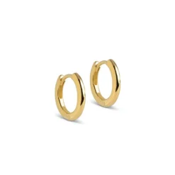 Enamel - Chunky Classic Hoops (10mm) in vergoldetem Silber