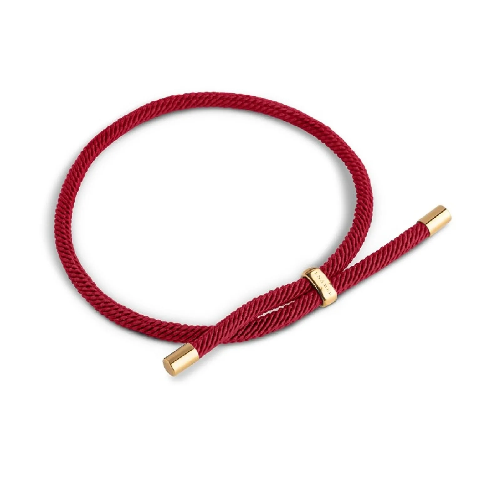 Enamel - Color Cord armband in vergoldete silber - Bordeaux