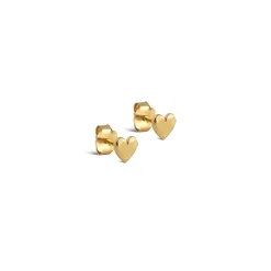 Enamel - Heart Ohrstecker in vergoldete silber