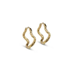 Enamel - Holly Large Hoops in vergoldete silber