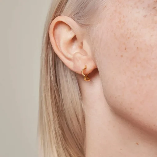 Enamel - Holly Large Hoops in vergoldete silber