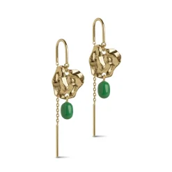 Enamel - Kai Perlenohrringe in vergoldete silber