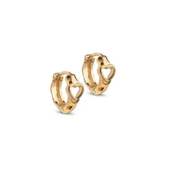 Enamel - Kajsa Hoops in vergoldete silber mit Herz