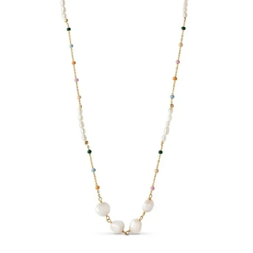 Enamel - Lola Perla Halskette mit Perlen vergoldet