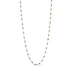 Enamel - Lola PETROL GREEN vergoldete Halskette