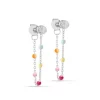 Enamel - LOLA RAINBOW Ketten-Ohrringe in Silber