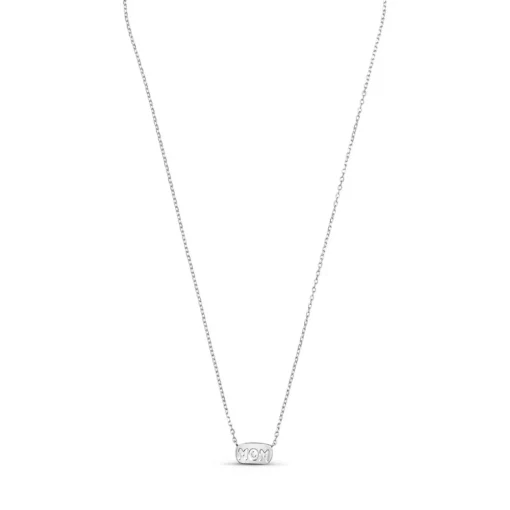 Enamel - MOM Statement-Halskette aus silber
