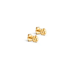 Enamel - Organic Clover Ohrringe in vergoldete silber mit Klee