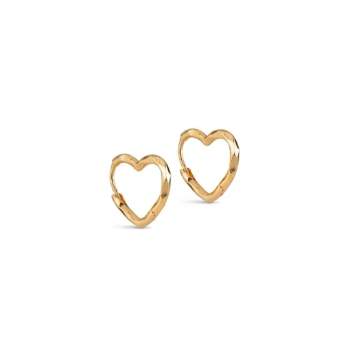 Enamel - Organic Heart Small in vergoldete silber mit Herz