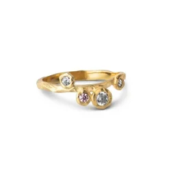 Enamel - Rose Ring in vergoldet Silber