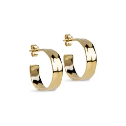 Enamel - Sandra Wide hoops in vergoldete silber