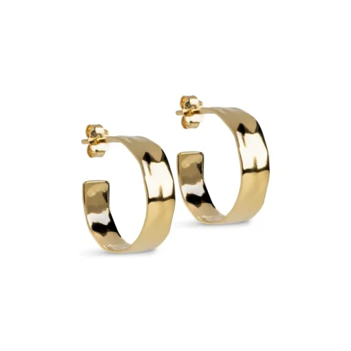 Enamel - Sandra Wide hoops in vergoldete silber