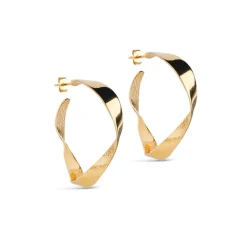 Enamel - Scarlet Large hoops in vergoldete silber