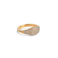 Enamel - Sparkling Mary vergoldeter ring  silber mit klarem Zirkonia