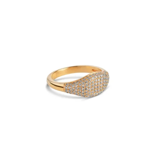 Enamel - Sparkling Mary vergoldeter ring  silber mit klarem Zirkonia
