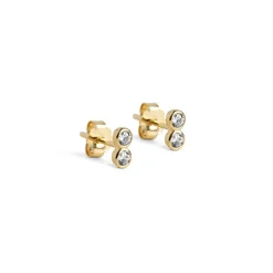 Enamel - Twin Ohrringe in vergoldete silber Verbindung mit zirkonia