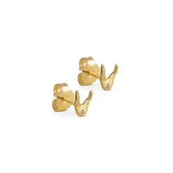 Enamel - Wishbone Ohrringe in vergoldetem Silber