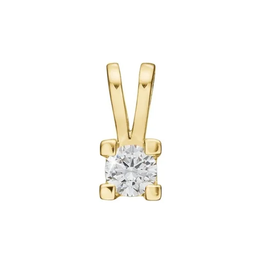 Eternity Anhänger aus 14 kt. Gold 0,05 - 0,50 ct mit 4 Griffen