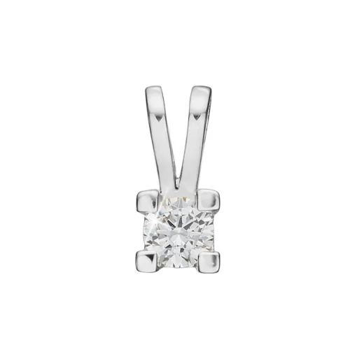 Eternity Anhänger aus 14 kt. Weißgold mit 0,05 - 0,50 ct und 4 Griffen