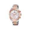 Festina - Boyfriend Collection Diamond in rosa Bi-Color mit silbernem Zifferblatt