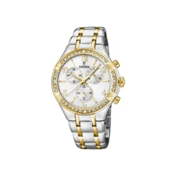 Festina - Boyfriend Collection Damenuhr in zweifarbigem Gold doppelt mit weißem