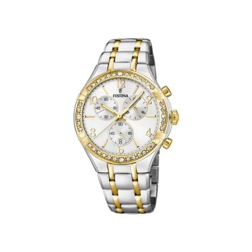 Festina - Boyfriend Collection Damenuhr in zweifarbigem Gold doppelt mit weißem