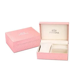 Festina - Boyfriend Collection Damenuhr aus Silber mit schwarzen und rosa Details