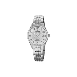 Festina - Damenuhr SWISS MADE in Stahl mit Kette Ø29