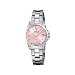 Festina - Damenuhr SWISS MADE in Stahl mit Kette Ø30