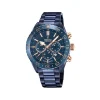 Festina - Herrenuhr Chrono Ceramic in blauem Stahl mit blauem Zifferblatt