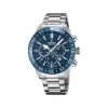 Festina - Herrenuhr Chrono Ceramic aus Stahl mit blauem Zifferblatt