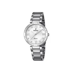 Festina - Mademoiselle Damenuhr aus Silber mit weißem Zifferblatt