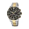 Festina - Prestige Herrenuhr mit zweifarbigem goldenen Doppelzifferblatt und schwarzem Zifferblatt