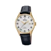 Festina - SWISS MADE Herrenuhr in Gold doppelt mit schwarzem Krokolederband