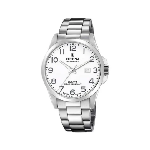 Festina - SWISS MADE Herrenuhr aus Stahl mit Armband