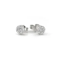 Flora Diamant Ohrringe - 14 Karat Weißgold mit Blume aus Diamanten 0,34-1,14 Karat