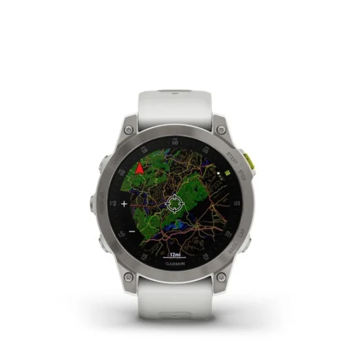 GARMIN - Epix (Sapphire) Gen 2 in weißem Titan mit Silikonarmband