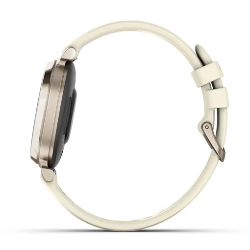 Garmin - Lily 2 Smartwatch in Creme Gold mit Kokosnuss Silikonarmband