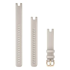 Garmin Lily Uhrenarmband - 14mm. Heller Sand mit roségoldener Abriebfestigkeit