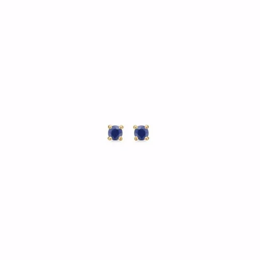 Gold & Silber Design - Ohrringe aus 8kt. Gold mit Saphir