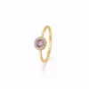 Gold & Silber Design - Ring aus 8kt. Gold mit Zirkonia