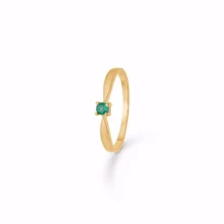 Gold & Silber Design - Ring aus 8kt. Gold mit Smaragd