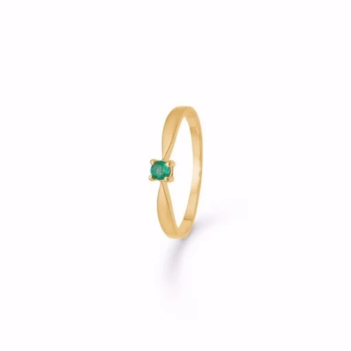 Gold & Silber Design - Ring aus 8kt. Gold mit Smaragd