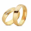 Goldringe in 8-14 Karat - seidenmatt - 5x0,01 ct. Diamanten