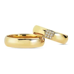 Goldringe in 8-14 Karat - 9x0,01 Brillanten
