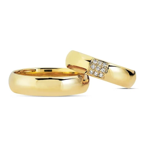 Goldringe in 8-14 Karat - 9x0,01 Brillanten