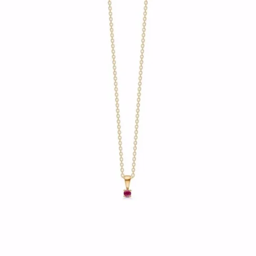 Guld & Silber Design - Anhänger aus 8kt. Gold mit Rubin