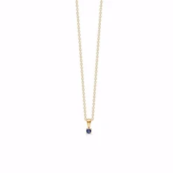 Guld & Silber Design - Anhänger aus 8kt. Gold mit blauem Saphir