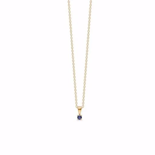 Guld & Silber Design - Anhänger aus 8kt. Gold mit blauem Saphir